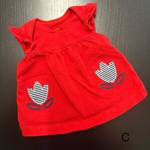 ⭐️2/$5.00⭐️ Child of Mine by Carter’s NB Short Sleeve Red Blouse